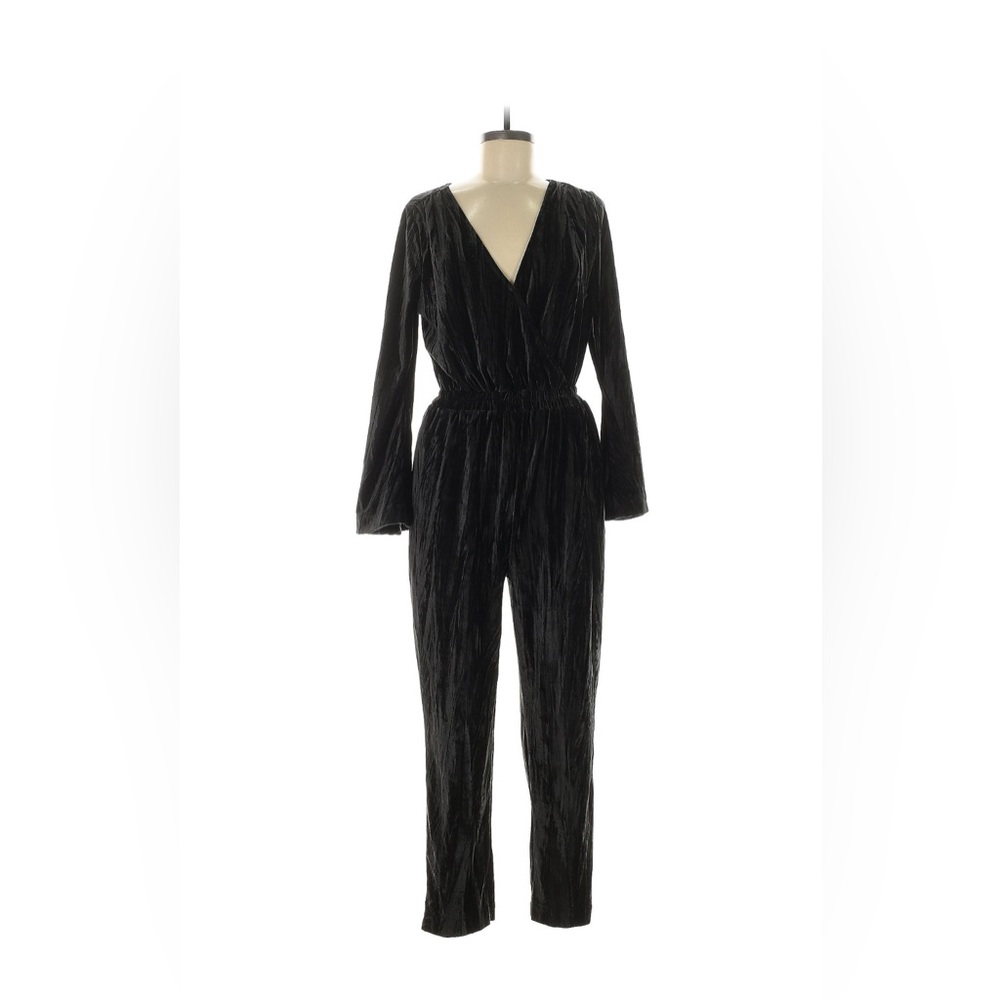 A New Day Black Velvet Jumpsuit NWOT